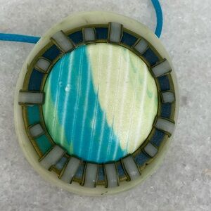 Preowned like new polymer clay pendant handmade